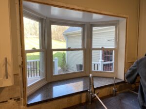 Custom bay window install