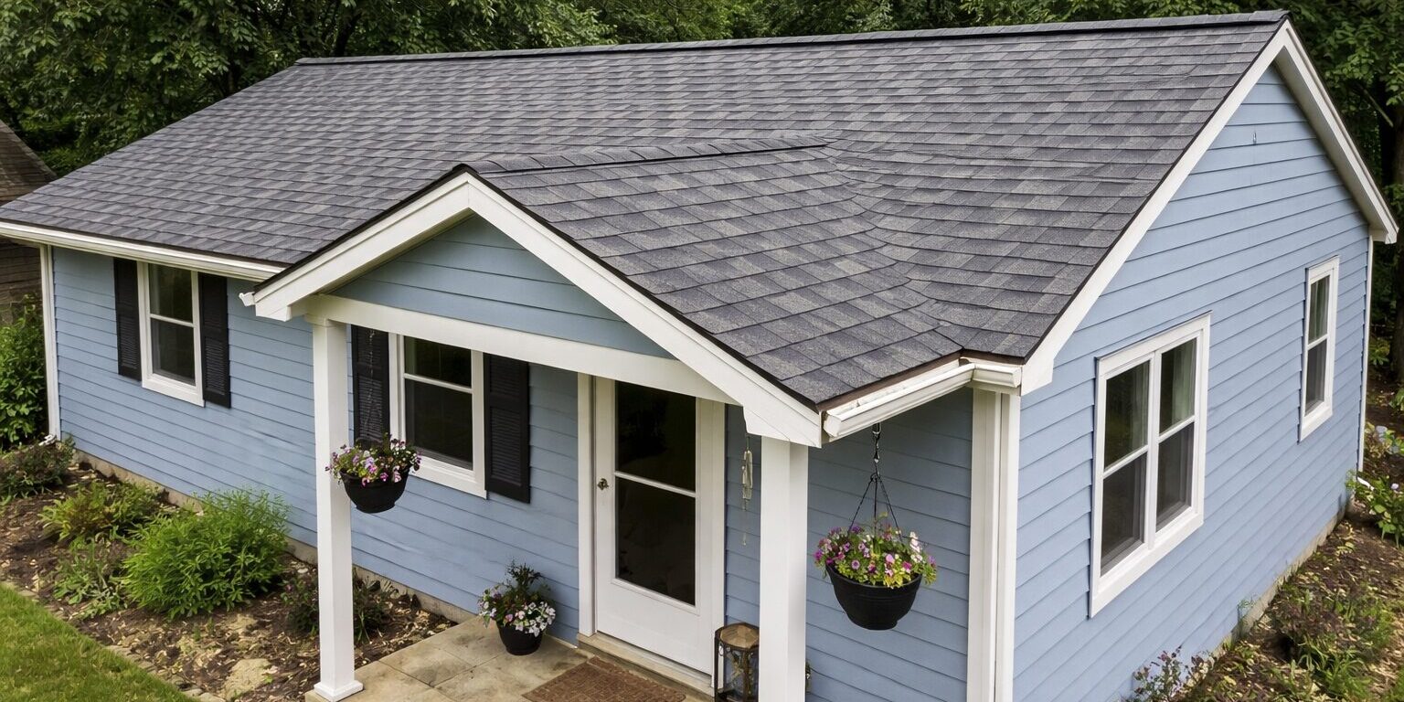 Reworked roof of a home in Bloomington, MN.