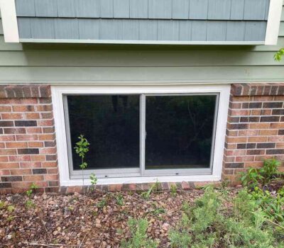 Renovated low windows.