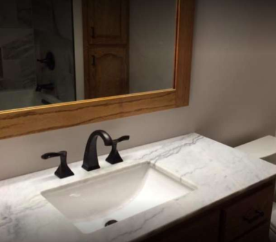 ProWork Builders' past project of remodeling a bathroom sink.