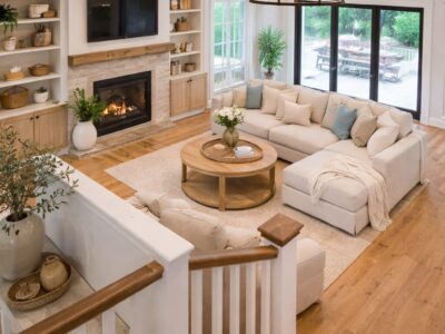 Second floor view of a renovated living area by ProWork Builders' home remodeling Lino Lakes MN.